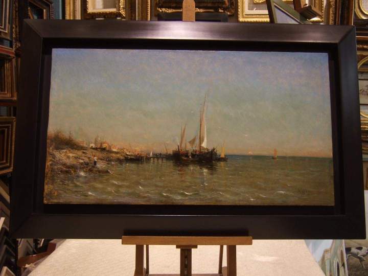 Encadrement style contemporain noir Lyon